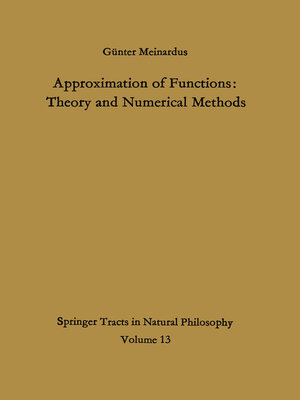 cover image of Approximation of Functions
